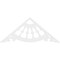 Ekena Millwork Pitch Wagon Wheel Architectural Grade PVC Gable Pediment, 48"W x 20"H x 1"P (10/12) GPP048X020X100WAG - alternate 5